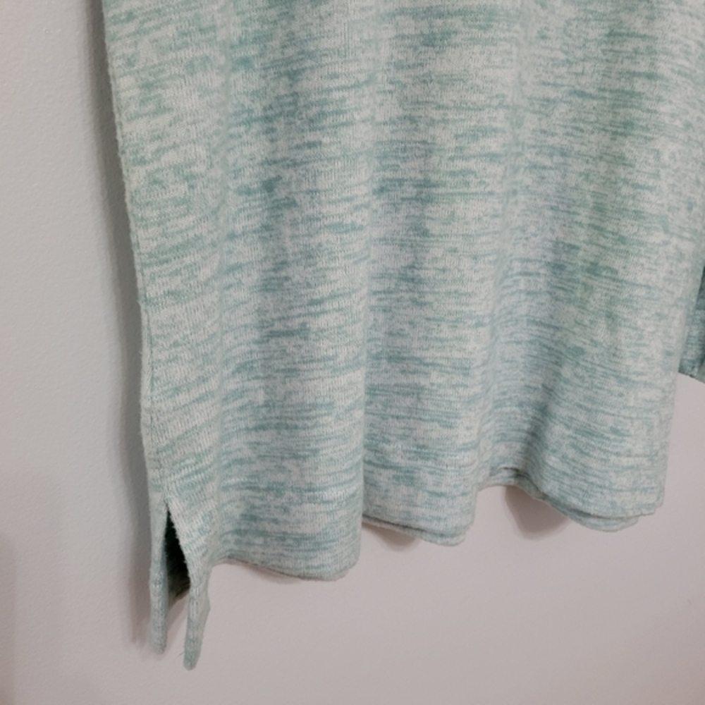 NWOT Soft Surroundings Touchable Long Sleeve Tunic Aqua Size L, Mother of Pearl - Picture 7 of 12
